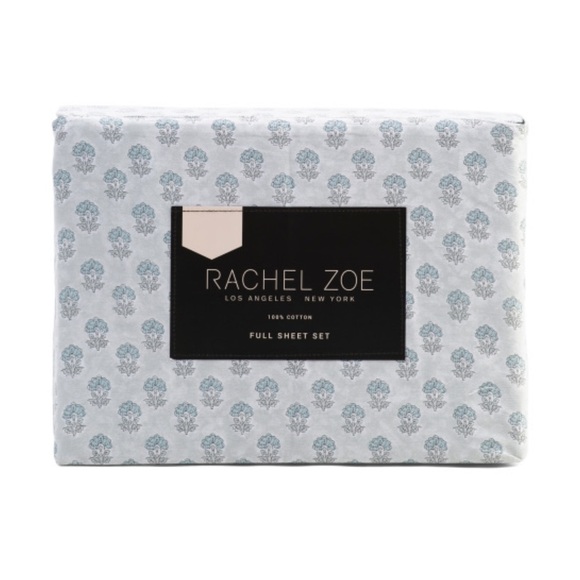RACHEL ZOE Cotton Block Print Sheet Set